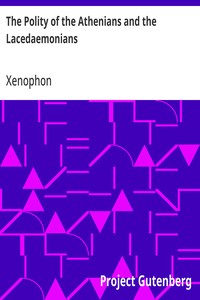 Cover of The Polity of the Athenians and the Lacedaemonians — Text and Context