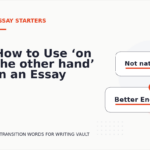 How to Use ‘on the other hand’ in an Essay