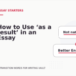 How to Use ‘as a result’ in an Essay