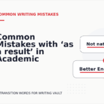 Common Mistakes with ‘as a result’ in Academic Writing