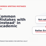 Common Mistakes with ‘instead’ in Academic Writing